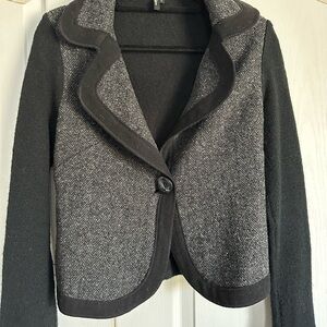Sweater one button short jacket
